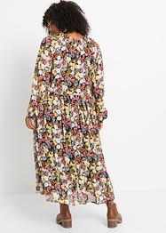 Midi jurk met gerecycled polyester en bloemenprint, RAINBOW