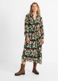 Midi jurk met gerecycled polyester en bloemenprint, RAINBOW