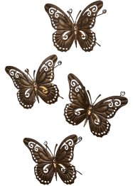 Wandkaarsenhouder vlinders (set van 4), bpc living bonprix collection