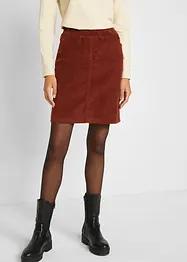 Stretch corduroy rok met een comfortabele band, bonprix