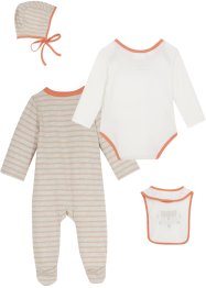 Baby outfit van biologisch katoen (4-dlg. set), bpc bonprix collection