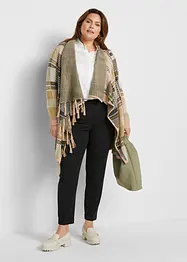 Lang vest met franjes, bonprix