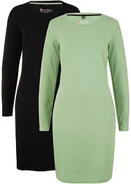 Accentuerende jersey jurk (set van 2), bonprix