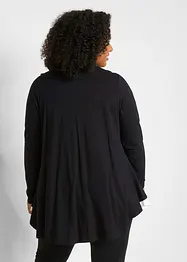 Shirt tuniek met sjaalkraag en layerlook, bonprix