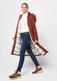 Lange outdoor jas met capuchon en afneembaar imitatiebont, bpc bonprix collection