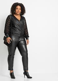 Wikkelshirt van imitatieleer, BODYFLIRT boutique