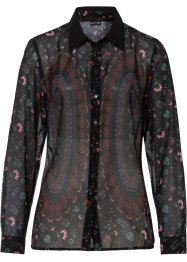 Gedessineerde blouse van gerecycled polyester, BODYFLIRT