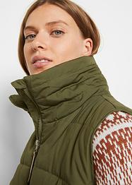 Lang mouwloos vest met opstaande kraag, bpc bonprix collection