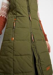 Lang mouwloos vest met opstaande kraag, bpc bonprix collection