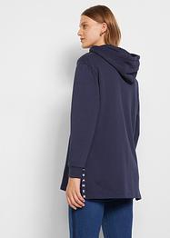 Lange hoodie met splitten, John Baner JEANSWEAR