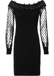 Off shoulder jurk met mesh mouwen, BODYFLIRT boutique