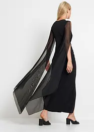 Maxi jurk met lange mesh mouwen, bonprix