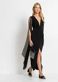 Maxi jurk met lange mesh mouwen, bonprix