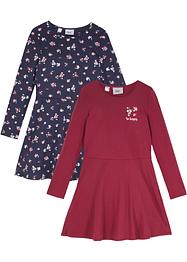Meisjes jersey jurk (set van 2), bpc bonprix collection