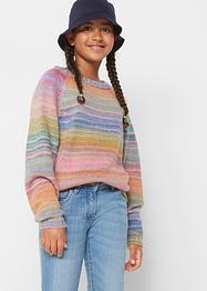 Meisjes gebreide trui met space dye effect, bpc bonprix collection