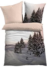 Dubbelzijdig dekbedovertrek met winters landschap, bpc living bonprix collection
