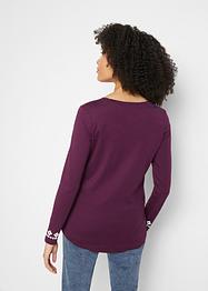 Geribde longsleeve van katoen met Noors patroon, bpc bonprix collection