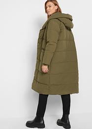Lange, gewatteerde oversized jas met capuchon van gerecycled polyester, bpc bonprix collection