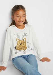 Meisjes longsleeve met pailletten, bpc bonprix collection