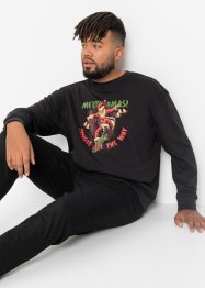 Sweater met kerstmotief en gerecycled polyester, loose fit, RAINBOW