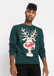 Sweater met gerecycled polyester en kerstmotief, bonprix