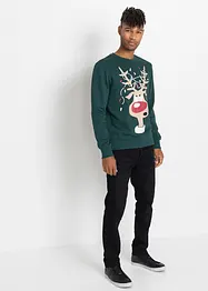 Sweater met gerecycled polyester en kerstmotief, bonprix