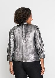 Blouse in metallic look, RAINBOW