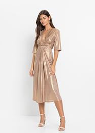 Midi jurk met metallic effect, BODYFLIRT