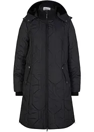 Korte coat met diamantstiksels en ritsen opzij, bonprix