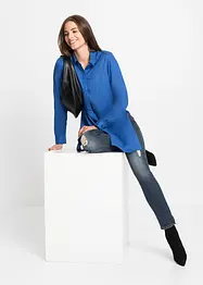 Lange blouse met splitten van soepel vallende viscose, bonprix
