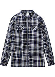 Flanellen overhemd met lange mouwen en ritssluiting, John Baner JEANSWEAR