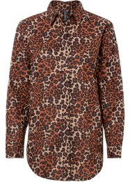 Lange overhemdblouse met luipaardprint, RAINBOW