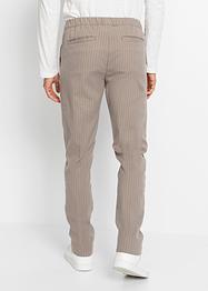 Regular fit chino instapbroek met gerecycled polyester en krijtstrepen, tapered, RAINBOW