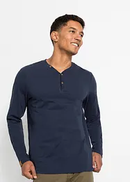 Henley longsleeve van biologisch katoen (set van 2), bonprix
