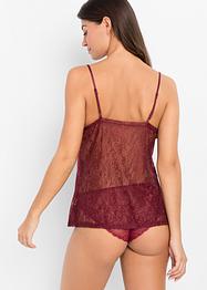 Zijden top met fijne kant, BODYFLIRT