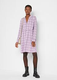 Gedessineerde jersey jurk met knoopsluiting, bpc bonprix collection