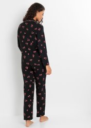 Pyjama met knoopsluiting en slaapmasker (3-dlg.set), bpc bonprix collection