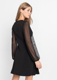 Jersey jurk met mesh mouwen, BODYFLIRT boutique