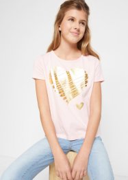 Meisjes T-shirt (set van 2) met katoen, bpc bonprix collection