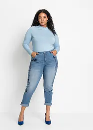 Slim jeans met mid waist, cropped, bonprix