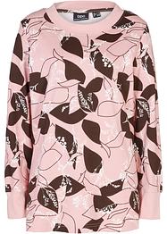 Longsleeve van dik katoen met ronde hals en zijsplitten, bpc bonprix collection