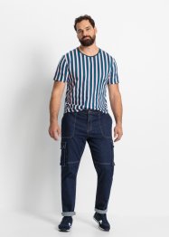 Regular fit cargo jeans met biologisch katoen, tapered, RAINBOW