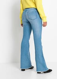 Flared jeans met rafelige randen, RAINBOW