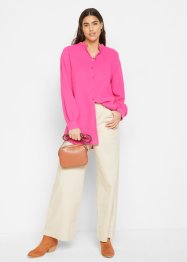 Mousseline blouse met zijsplitten, bpc bonprix collection