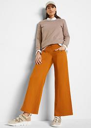 Culotte met wijde pijpen en comfortband, cropped, bpc bonprix collection
