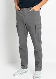 Slim fit stretch cargo broek, straight, bonprix