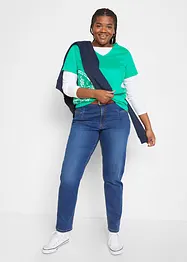 Stretch mom jeans, high waist, bonprix