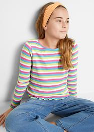 Meisjes geribd shirt van biologisch katoen, bpc bonprix collection