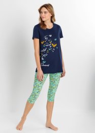 Capri pyjama en scrunchie (3-dlg.set), bpc bonprix collection
