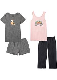 Capri pyjama en shortama (4-dlg. set), bpc bonprix collection